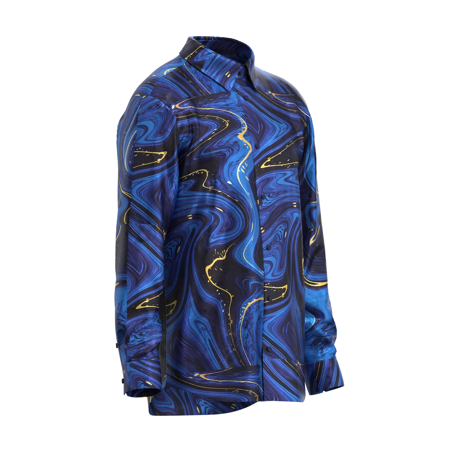 Modern Marbled Blue Shirt