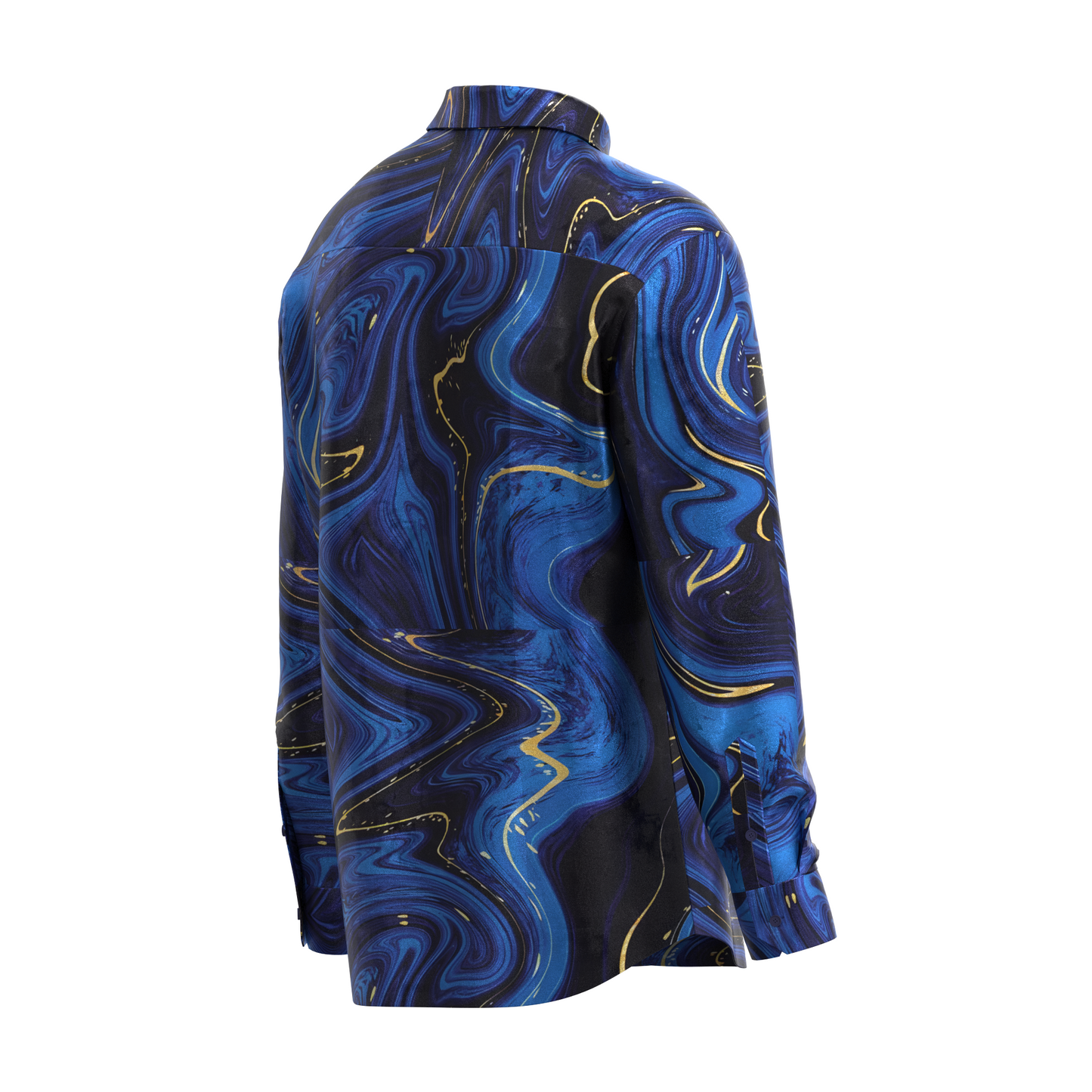 Modern Marbled Blue Shirt