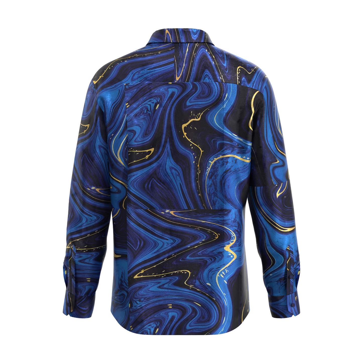 Modern Marbled Blue Shirt