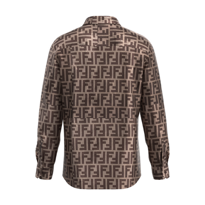 Brown Fendi Logo Shirt