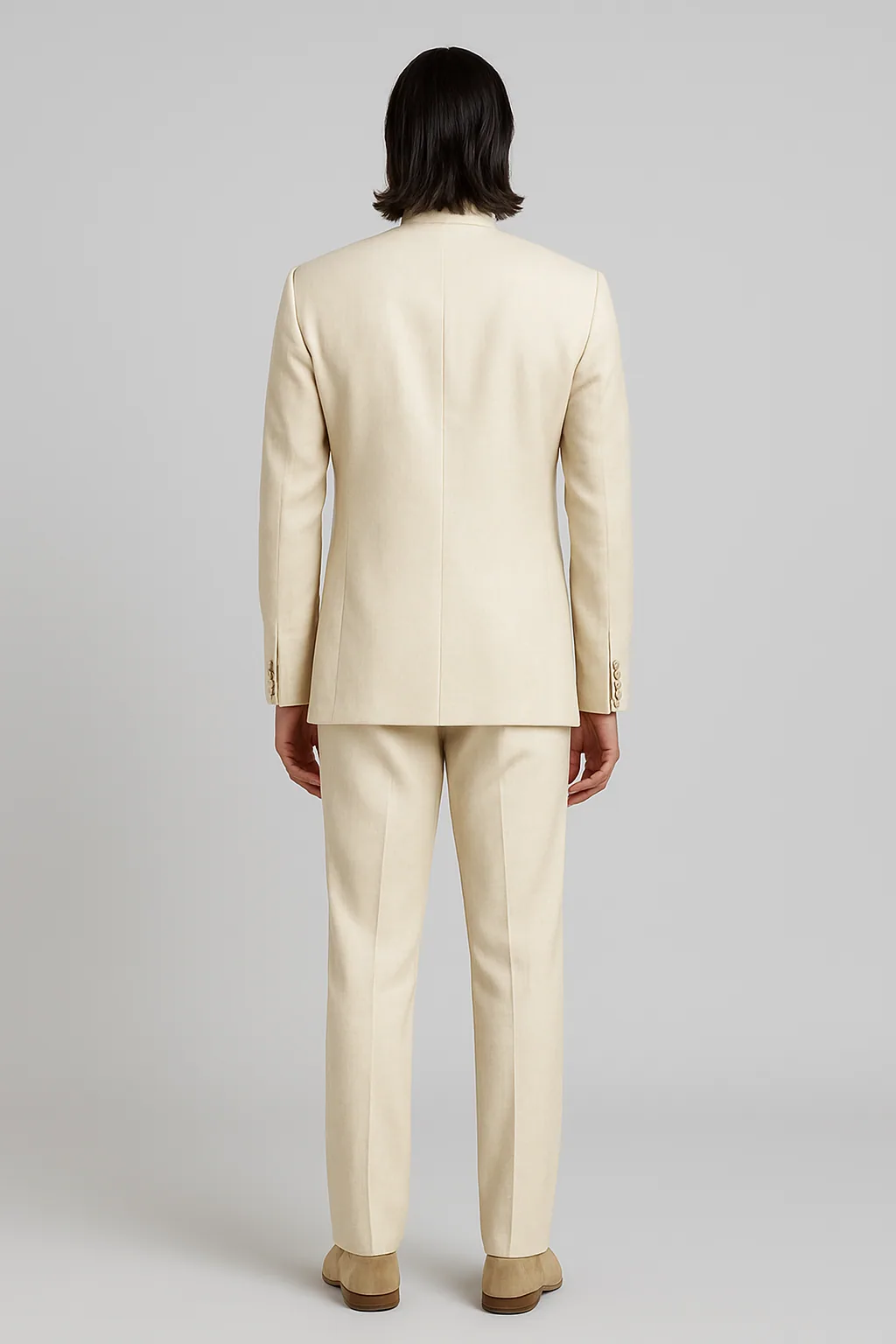 Linen Bandhgala Back