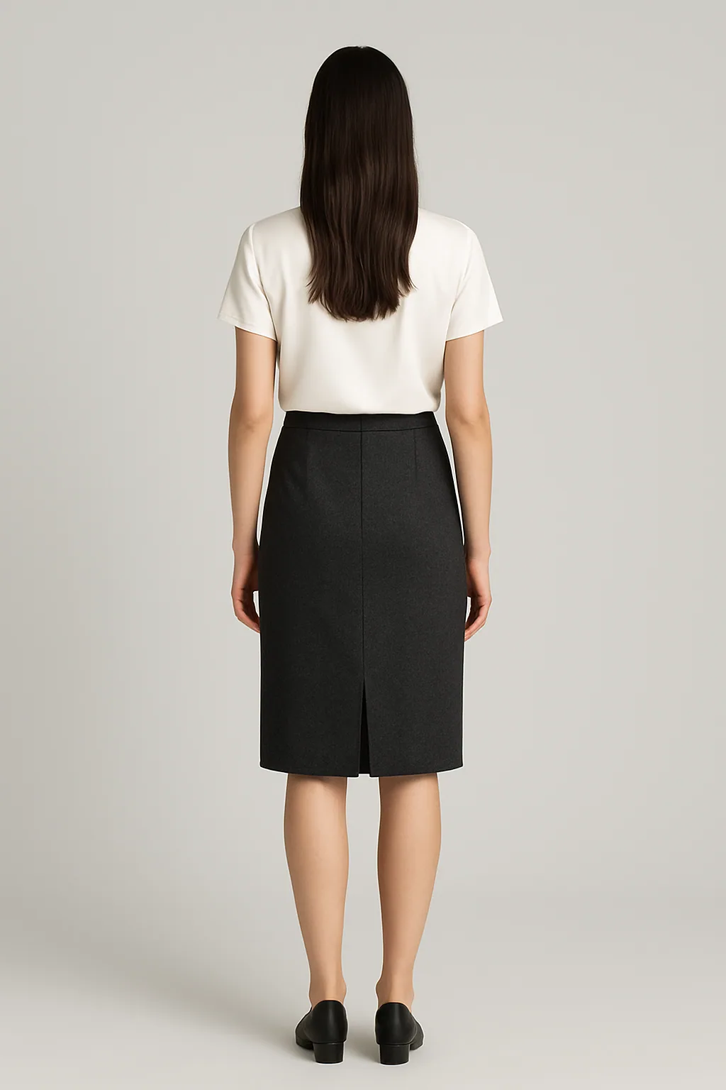 Tailored Pencil Skirt Back